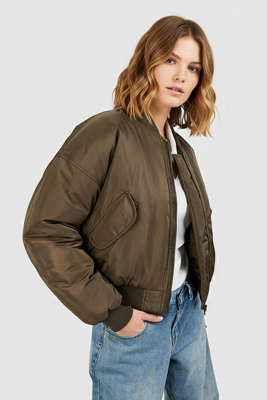 BHO Women's Crop Bomber Jacket