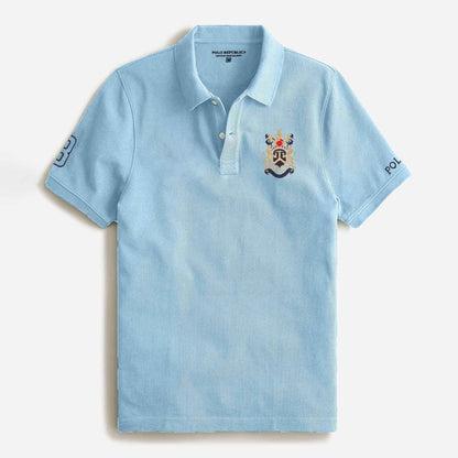 Polo Republica Men's Leo Crest & 8 Embroidered Polo Shirt