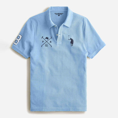 Polo Republica Men's Pony Mallets & 8 Embroidered Polo Shirt