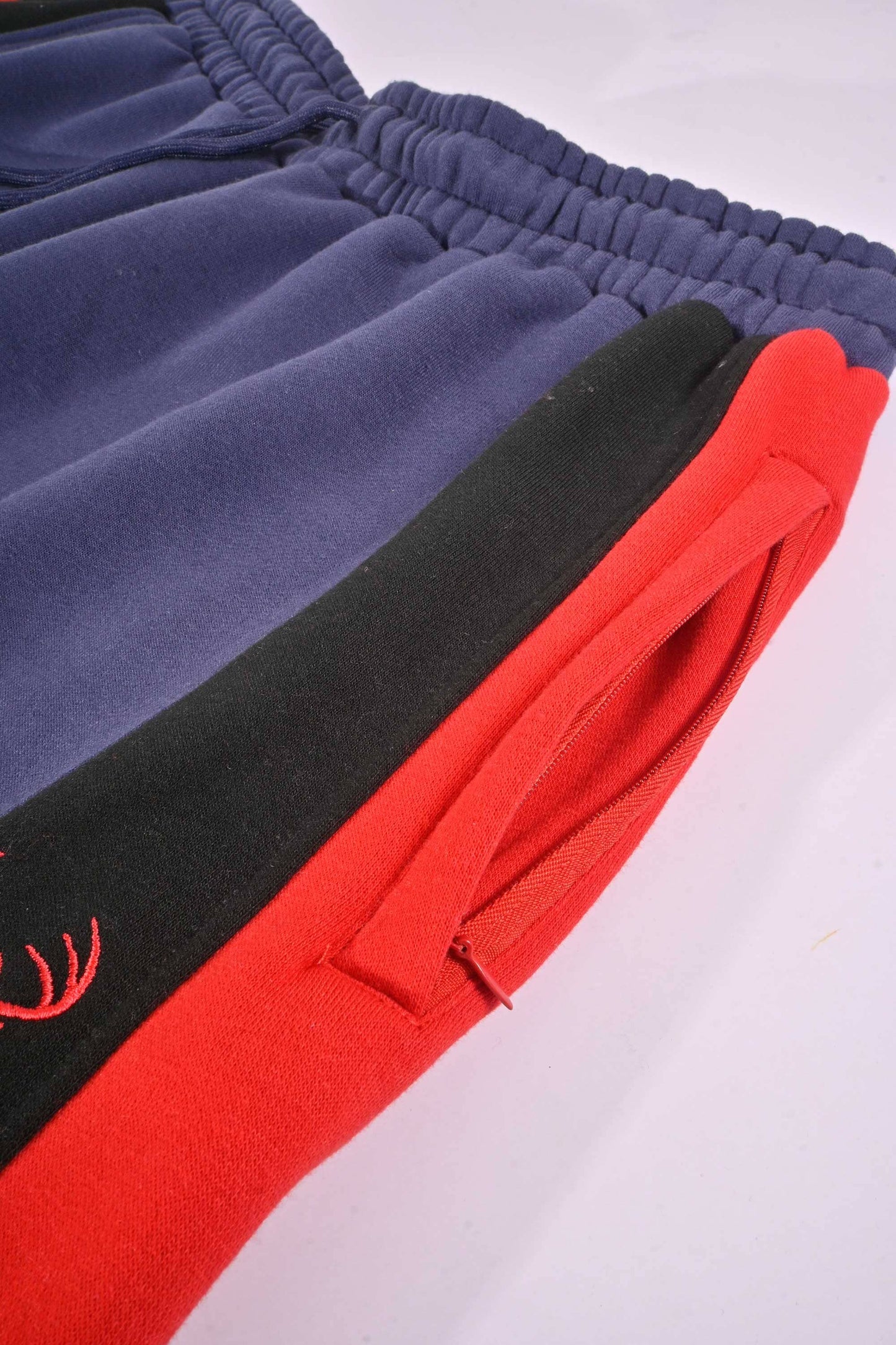 Polo Republica Deer Embroidered Contrast Side Panel Fleece Trousers Men's Trousers Polo Republica 