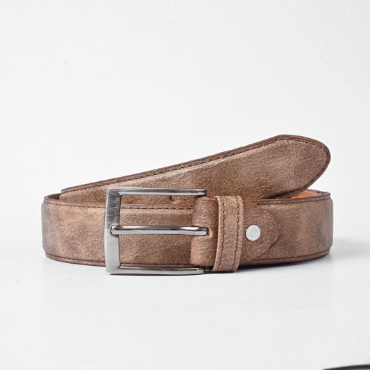 L&L Men's Ignacio Texture Design Leather Belt Men's Belt LNL Light Brown 30-32 