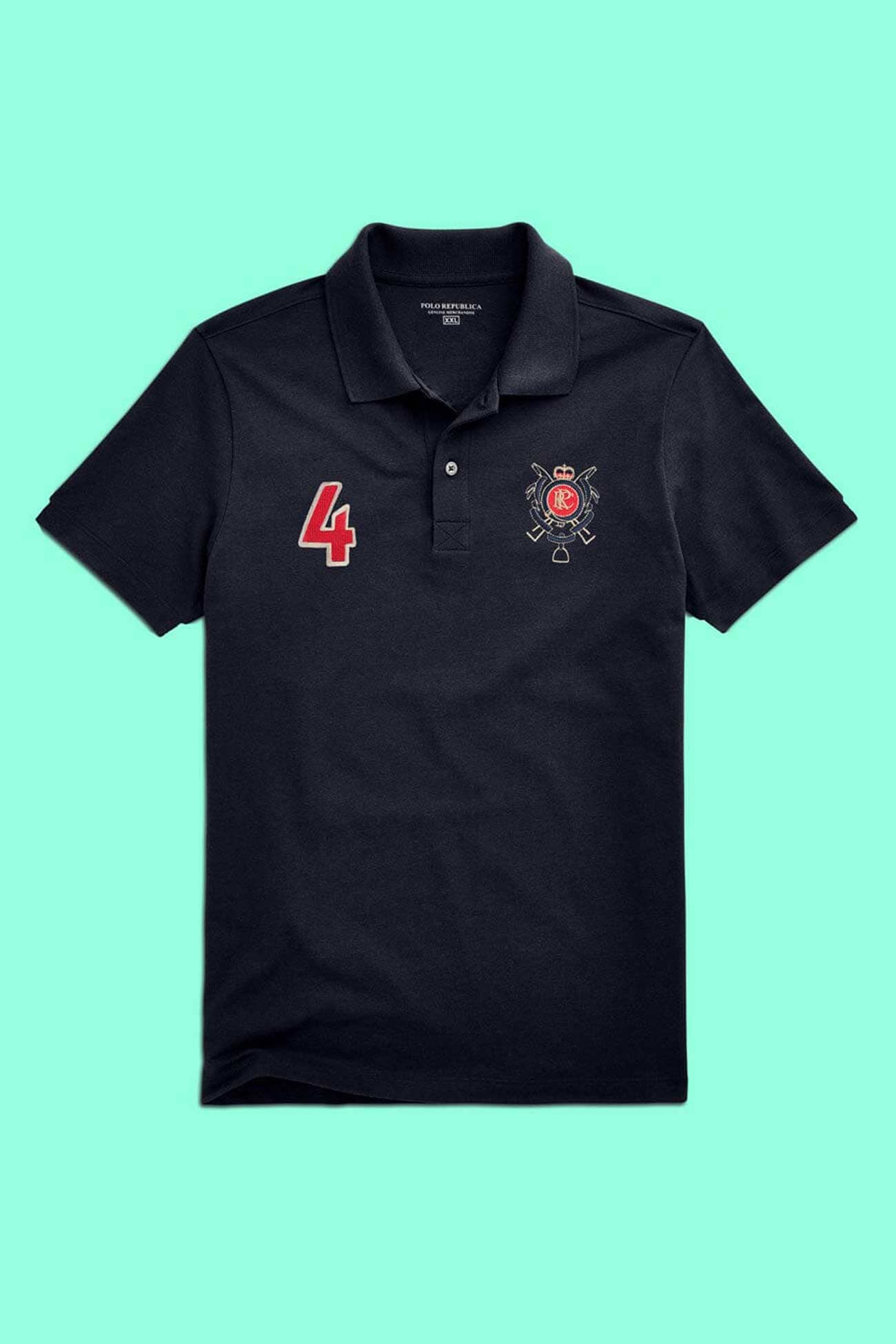 Polo Republica Men's PRC Crest & 4 Embroidered Polo Shirt