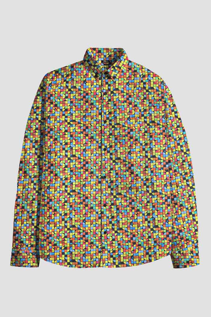 Nexoluce Men's Mariental Tailor Fit Casual Shirt