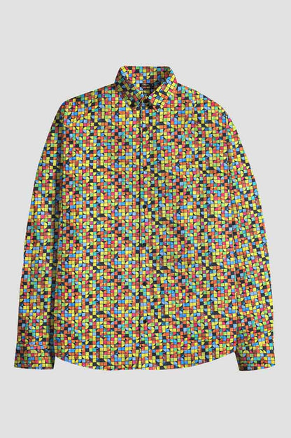 Nexoluce Men's Mariental Tailor Fit Casual Shirt