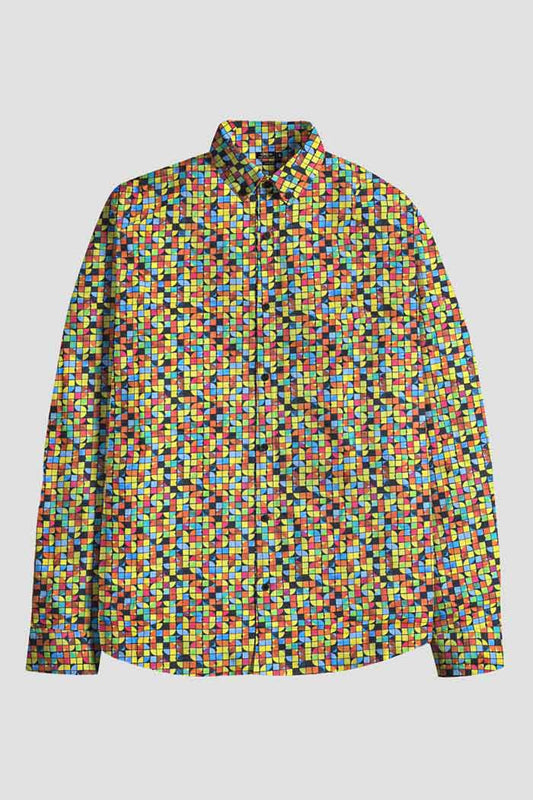 Nexoluce Men's Mariental Tailor Fit Casual Shirt