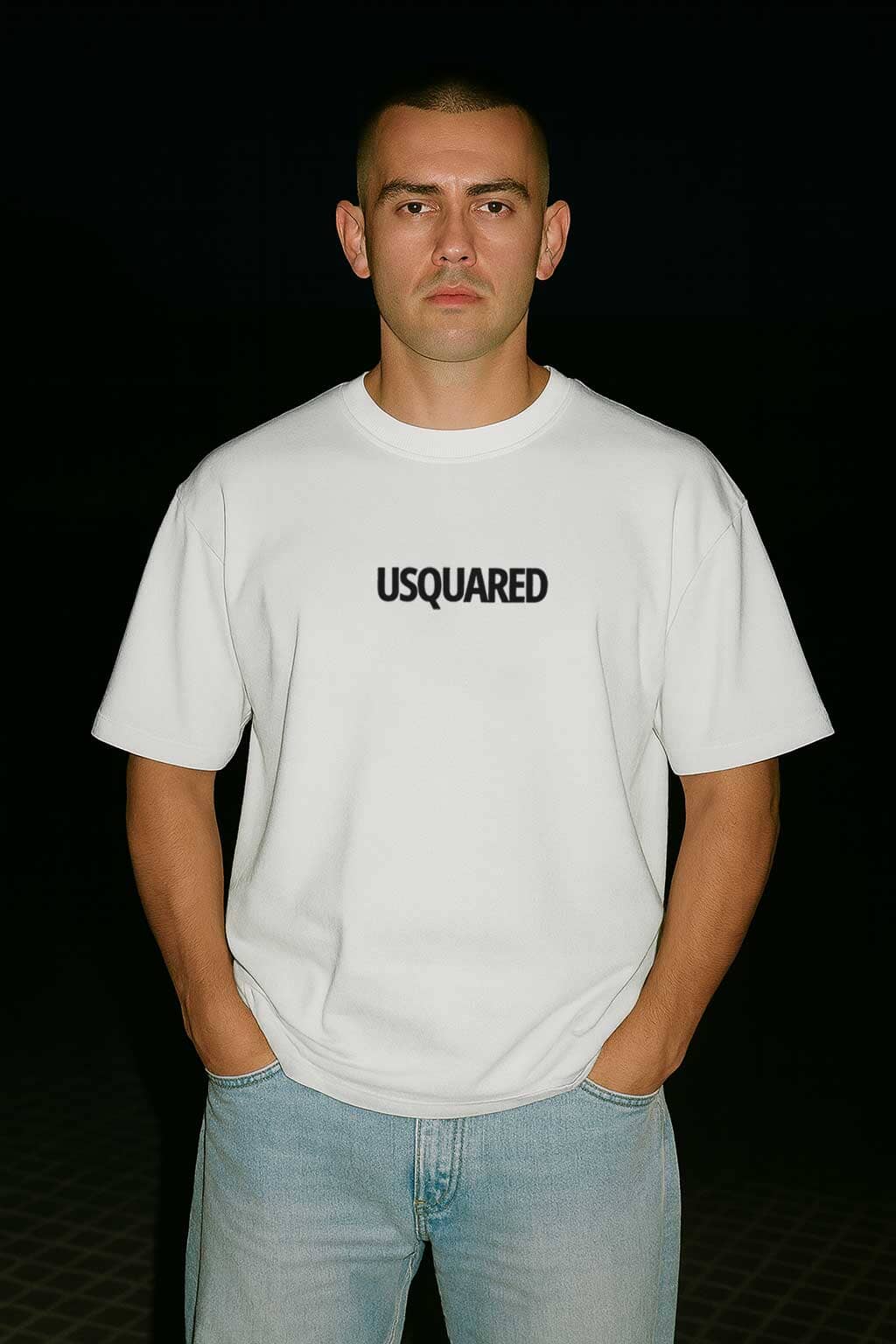 USQUARED Unisex Society Drop Shoulder Oversized Tee Shirt