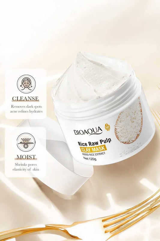 Bioaqua Rice Raw Pulp Clay Mask - 50g