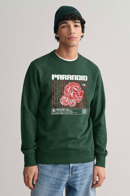 Polo Republica Men's Paranoid Printed Fleece Sweat Shirt