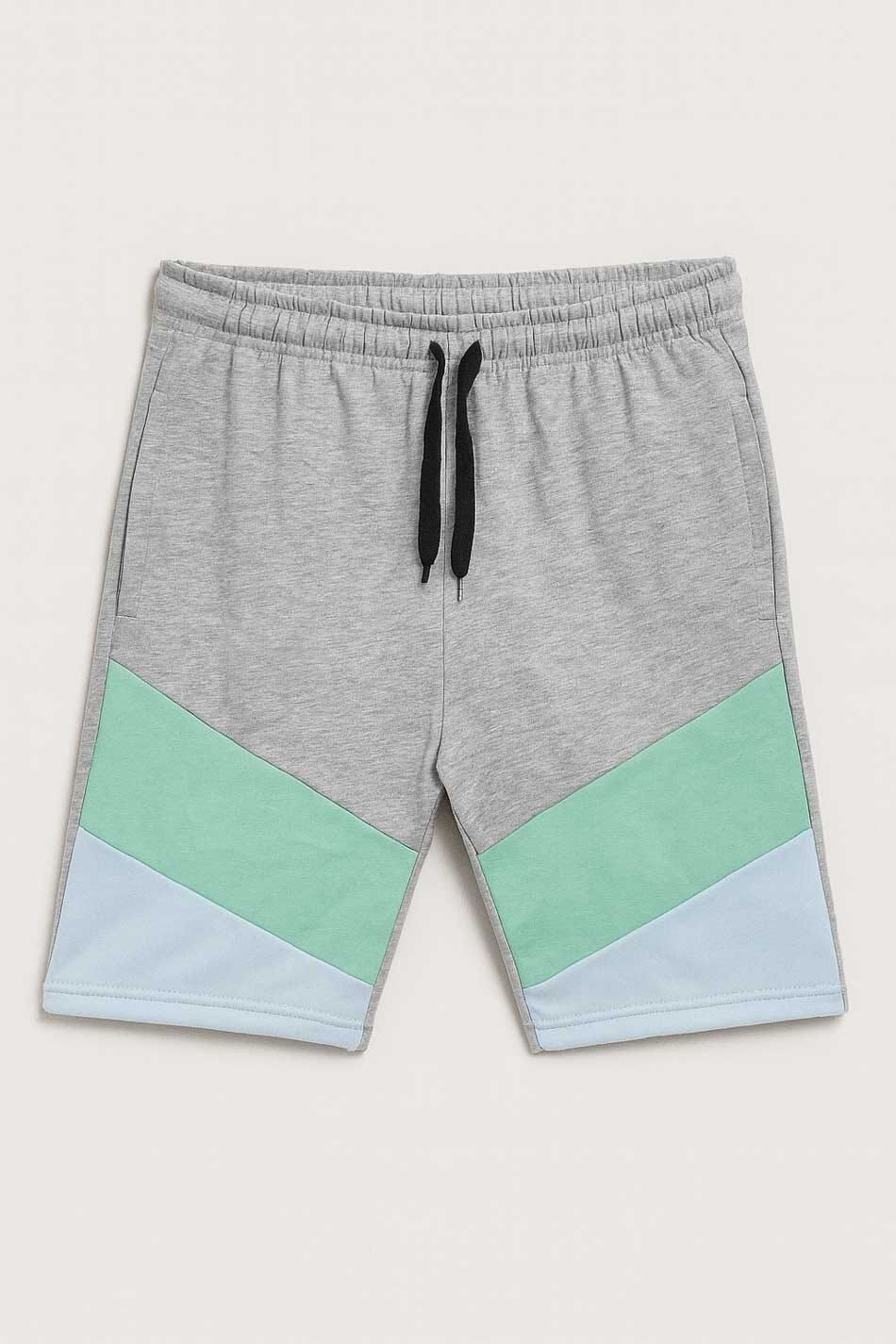 Heather Grey & Turquoise