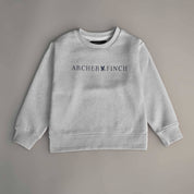 A&F Boy's Archer & Finch Printed Fleece Sweat Shirt Boy's Sweat Shirt LFS Grey 3-4 Years 