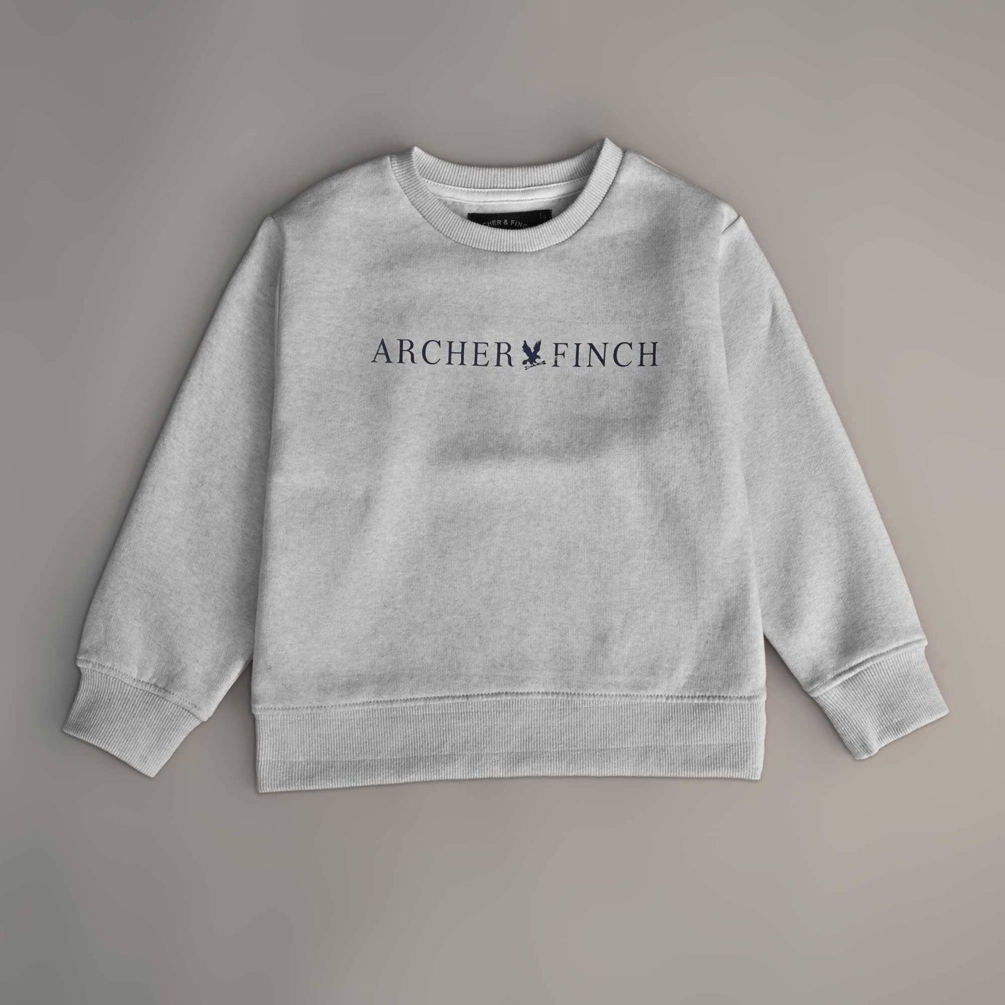 A&F Boy's Archer & Finch Printed Fleece Sweat Shirt Boy's Sweat Shirt LFS Grey 3-4 Years 