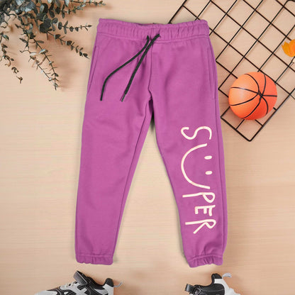 Max 21 Boy's Super Printed Fleece Sweat Pants Boy's Sweat Pants SZK Hot Pink 3-4 Years 