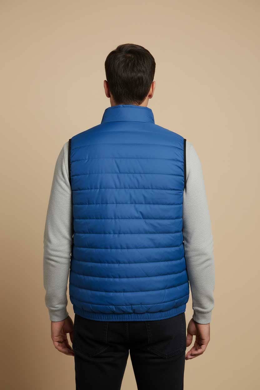 Burnt Soul Men's Phoenix Embroidered Body Warmer Puffer Gilet