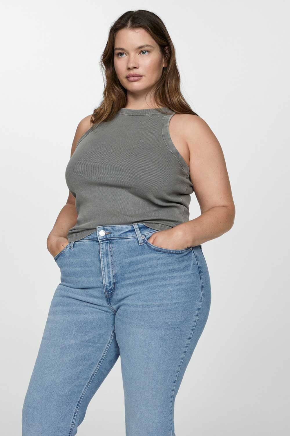 Cut Label Women's Flared Cropped Jeans