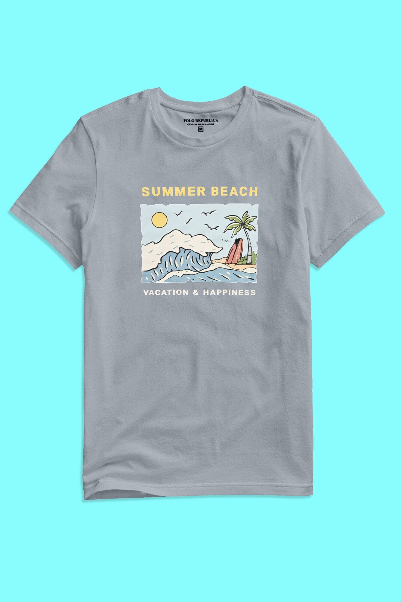 Polo Republica Men's Summer Beach Printed Crew Neck Tee Shirt Men's Tee Shirt Polo Republica 