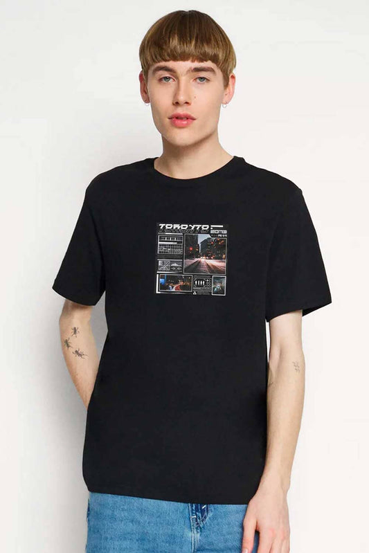 Polo Republica Men's Toronto Printed Crew Neck Tee Shirt