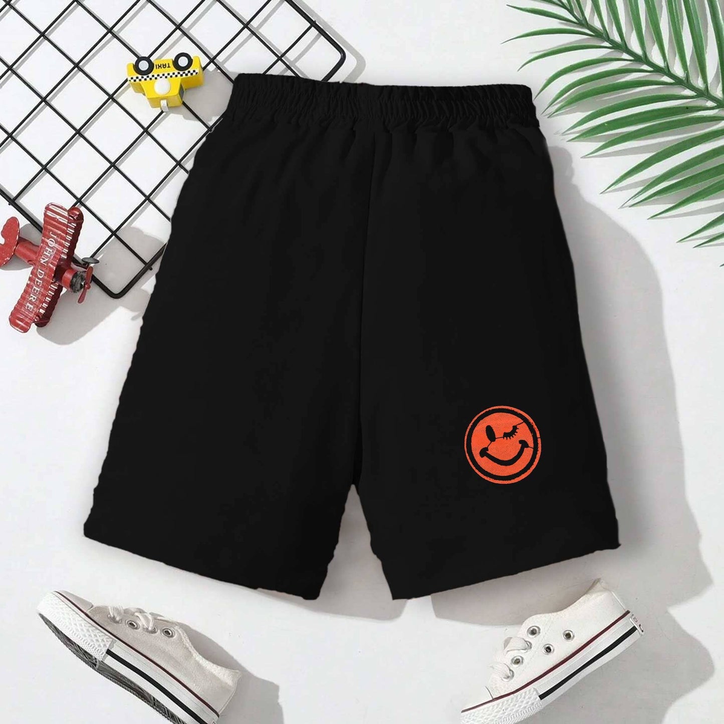Junior Republice Kid's Emoji Style Terry Shorts Kid's Shorts JRR Black 1-2 Years 