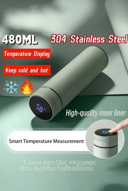 Smart Display Stainless Steel Thermos Bottle