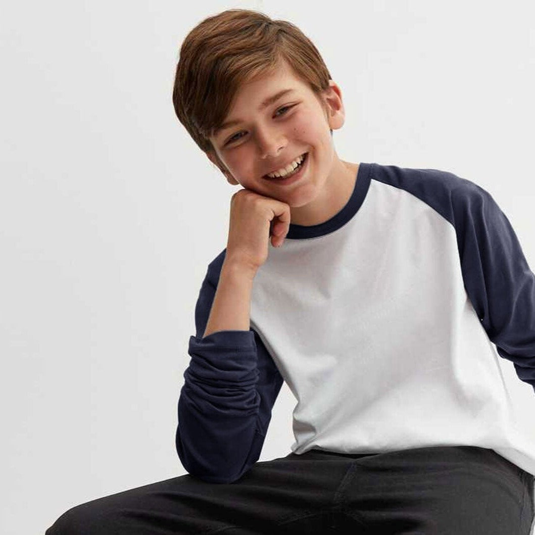 R-Youth Boy's Raglan Long Sleeve Tee Shirt Boy's Tee Shirt First Choice 