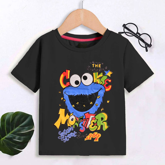 Kid's Max 21 Monster Printed Short Sleeve Tee Shirt Boy's Tee Shirt SZK Black 3-4 Years 