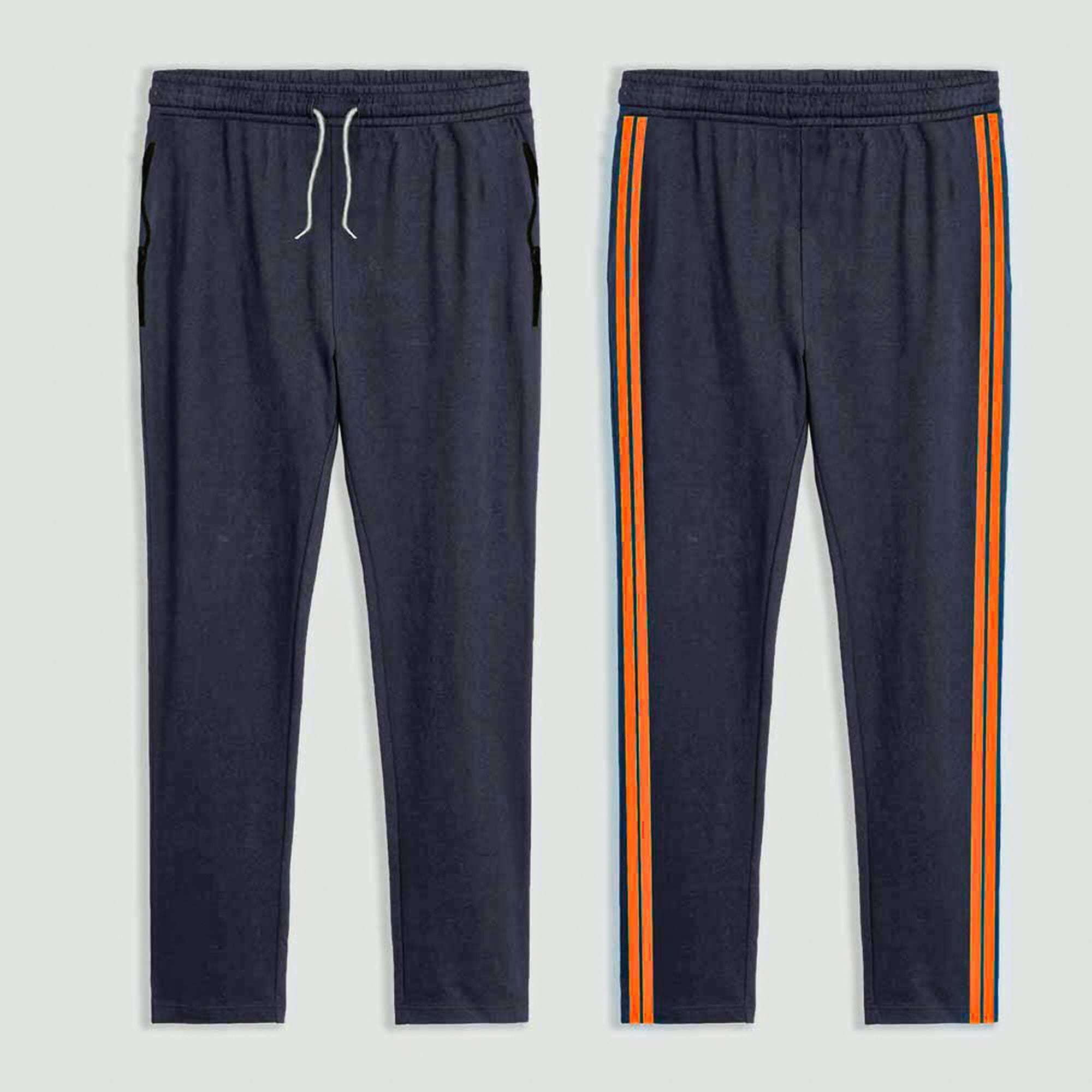 Poler Chitose Men's Super Soft Striped Trousers Black & Orange