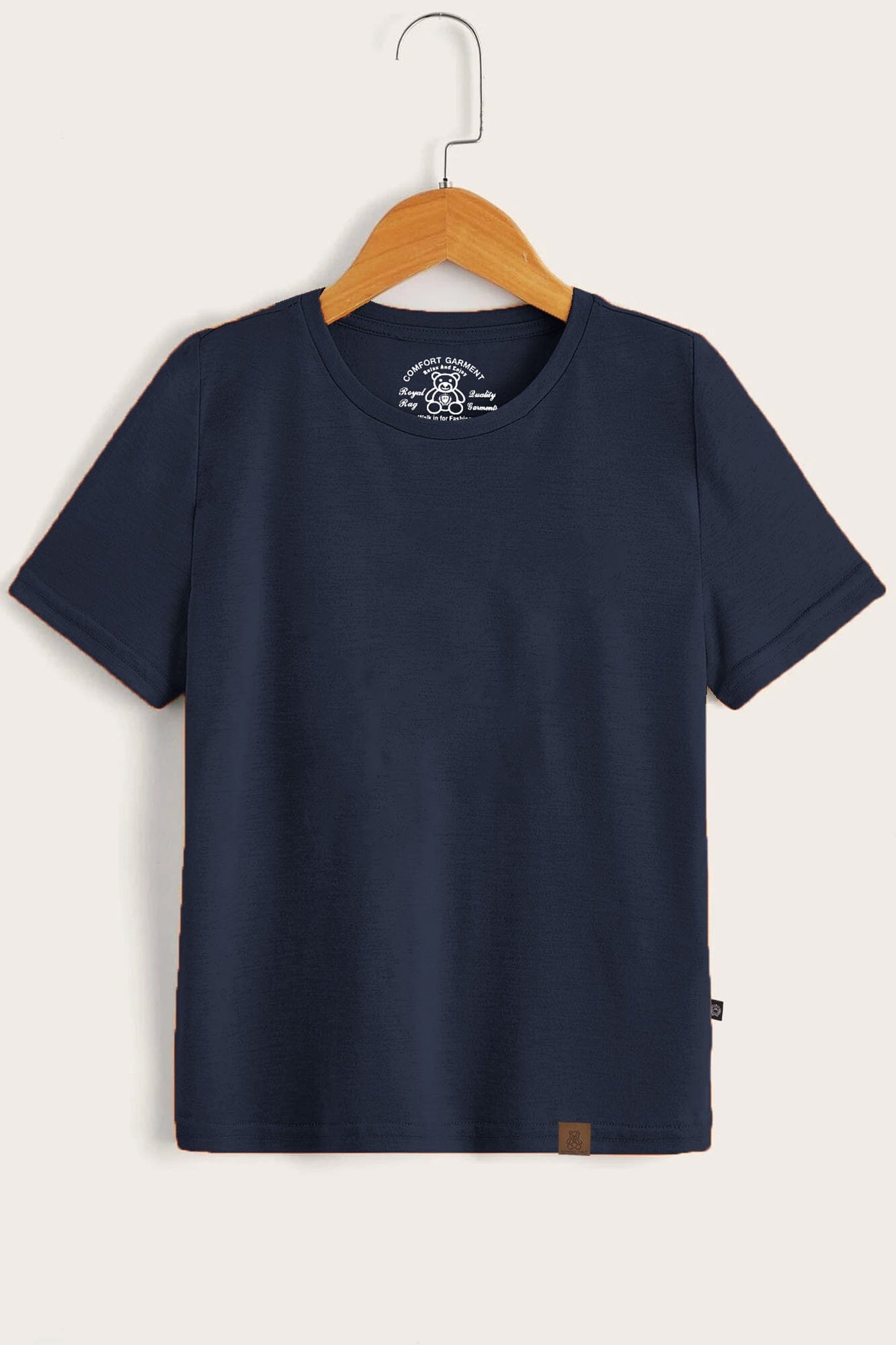 RR Comfort Kid's Solid Design Short Sleeve Tee Shirt Boy's Tee Shirt Usman Traders Navy 2-3 Years 