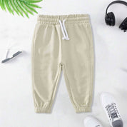 Lefties Kid's Solid Design Terry Jogger Pants Boy's Trousers SNR Oatmeal 3-6 Months 