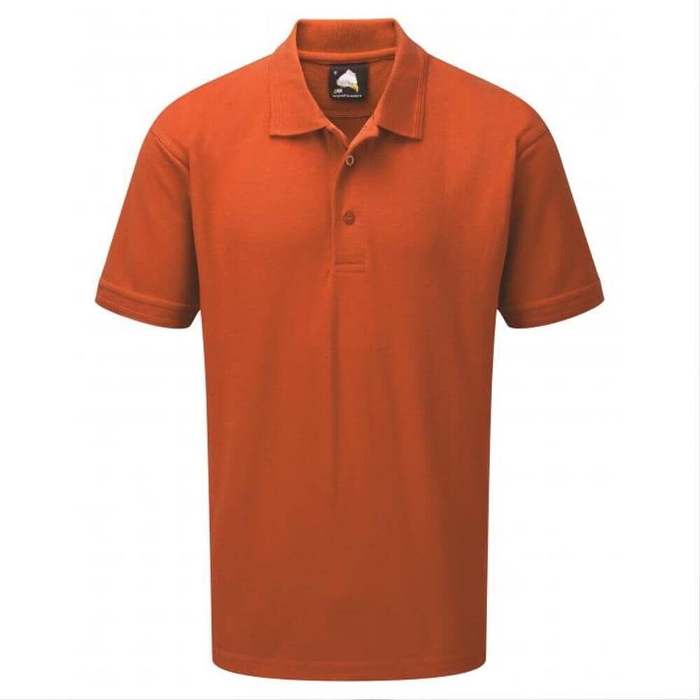 Men's Ontario Minor Fault Short Sleeve Polo Shirt Minor Fault Image Orange S 