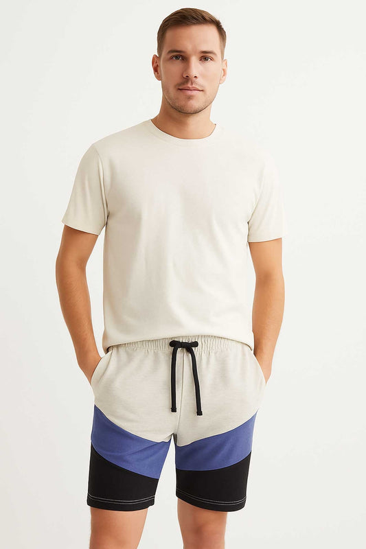 Oatmeal & Light Navy