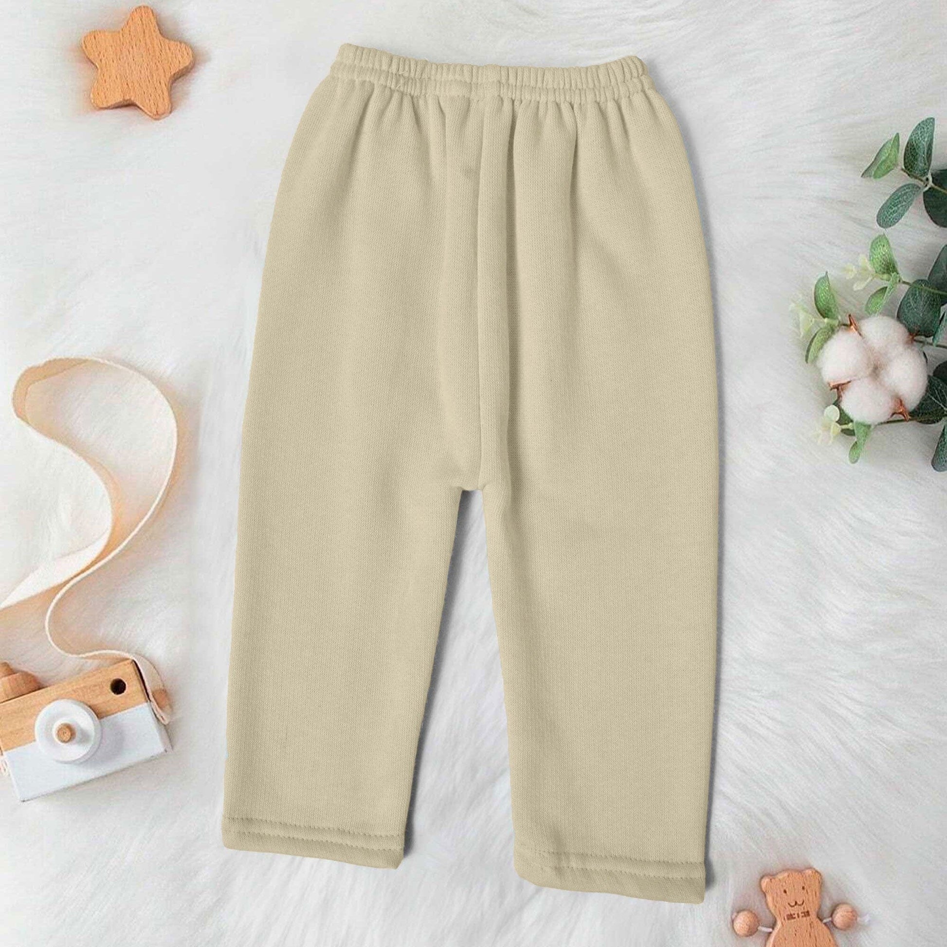 Kid's Soft Fleece Trousers Boy's Trousers SRL Oatmeal (S) 0-3 Months 
