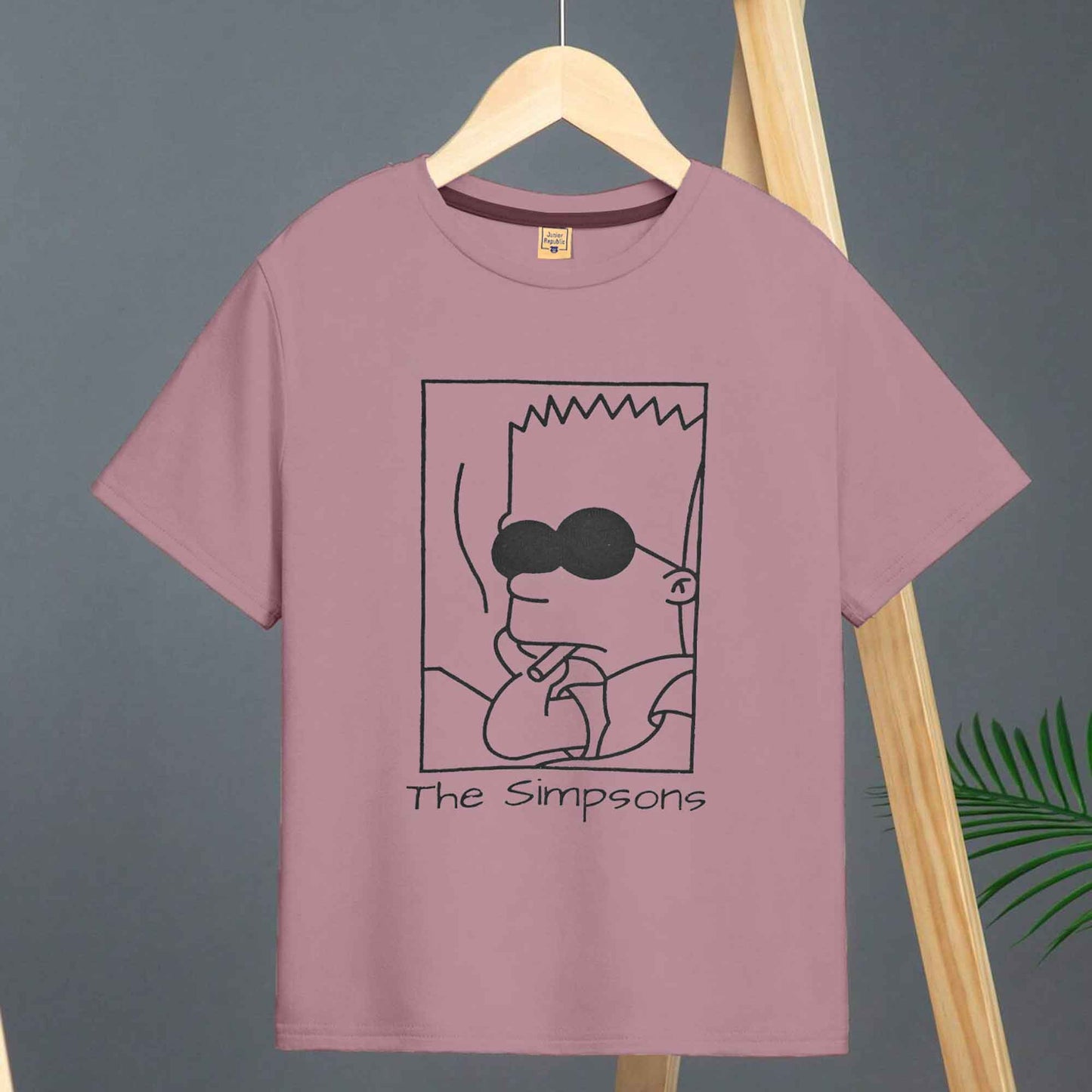 Junior Republic Kid's The Simpsons Printed Tee Shirt Boy's Tee Shirt JRR Plum 1-2 Years 