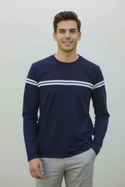 Men's Horizontal Striped Tee Shirt