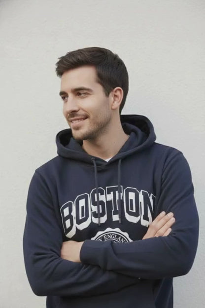 Terranova Men's Boston Terry Pullover Hoodie