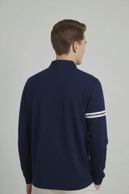 Men's Arm Striped Polo Shirt