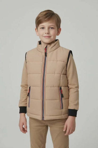 Boy's Twill Padded Gilet