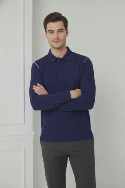Men's Contrast Piping Polo Shirt