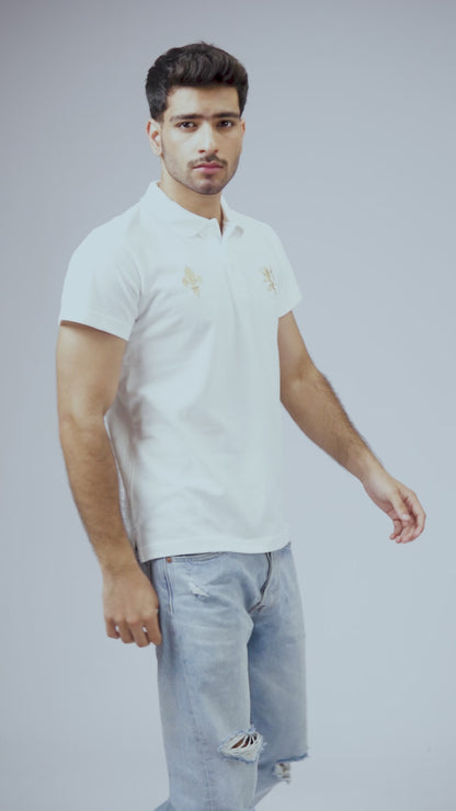 Polo Republica Men's Lion Crest & 9 Polo Embroidered Short Sleeve Polo Shirt