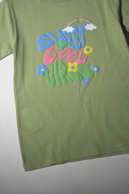 Cutie Girl's Puff Print Tee Shirt