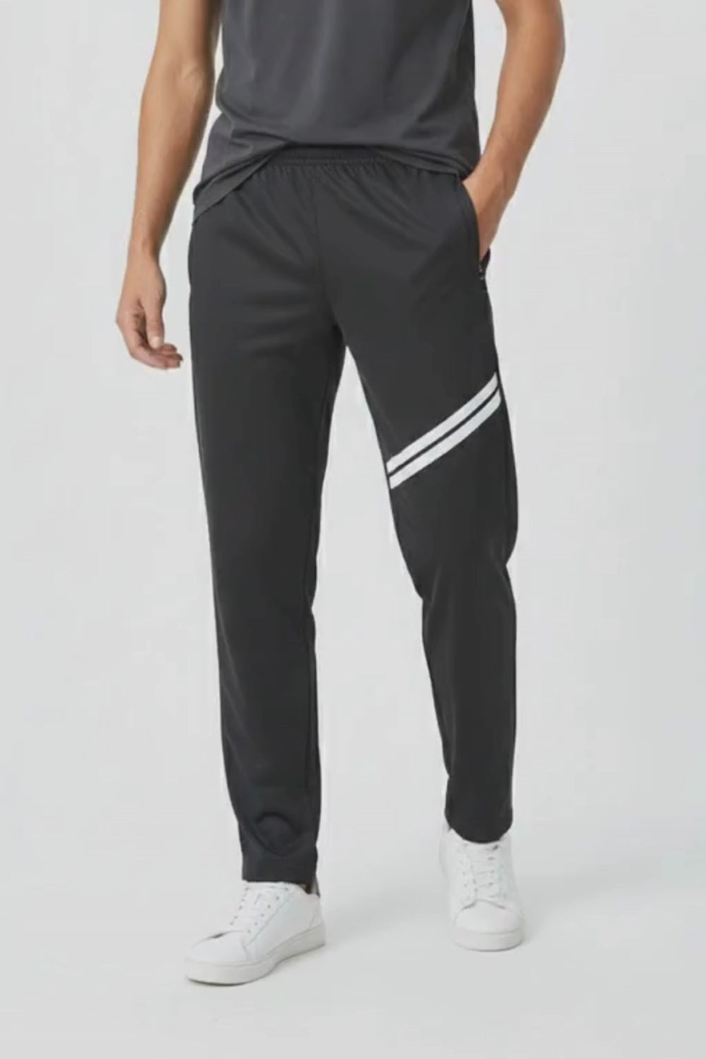 Men's Diagonal Striped Activewear Trouser