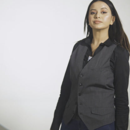 HM Women's Boras Slim Fit Design Waist Coat