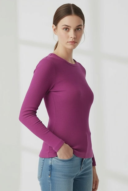 Max 21 Women's Waffle Knit Tee Shirt