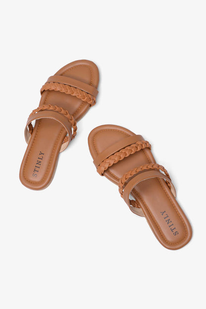 Stinly Women’s Braided Flat Chappal