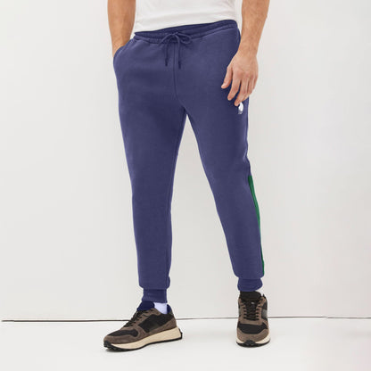 Polo Republica Pony Embroidered Contrast Panel Fleece Joggers Pants Men's Trousers Polo Republica Navy & Bottle Green S 