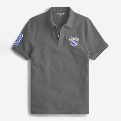 Polo Republica Men's Emblem & 8 Embroidered Short Sleeve Polo Shirt Men's Polo Shirt Polo Republica 