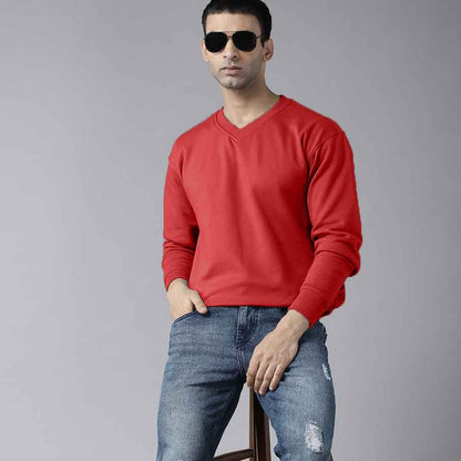 Polo Republica Men's Nobitu V-Neck Sweat Shirt Men's Sweat Shirt Polo Republica Red S 