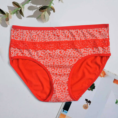 Yindanya Women's Floral Pattern Underwear Panties Women's Lingerie SRL Red 28-34 