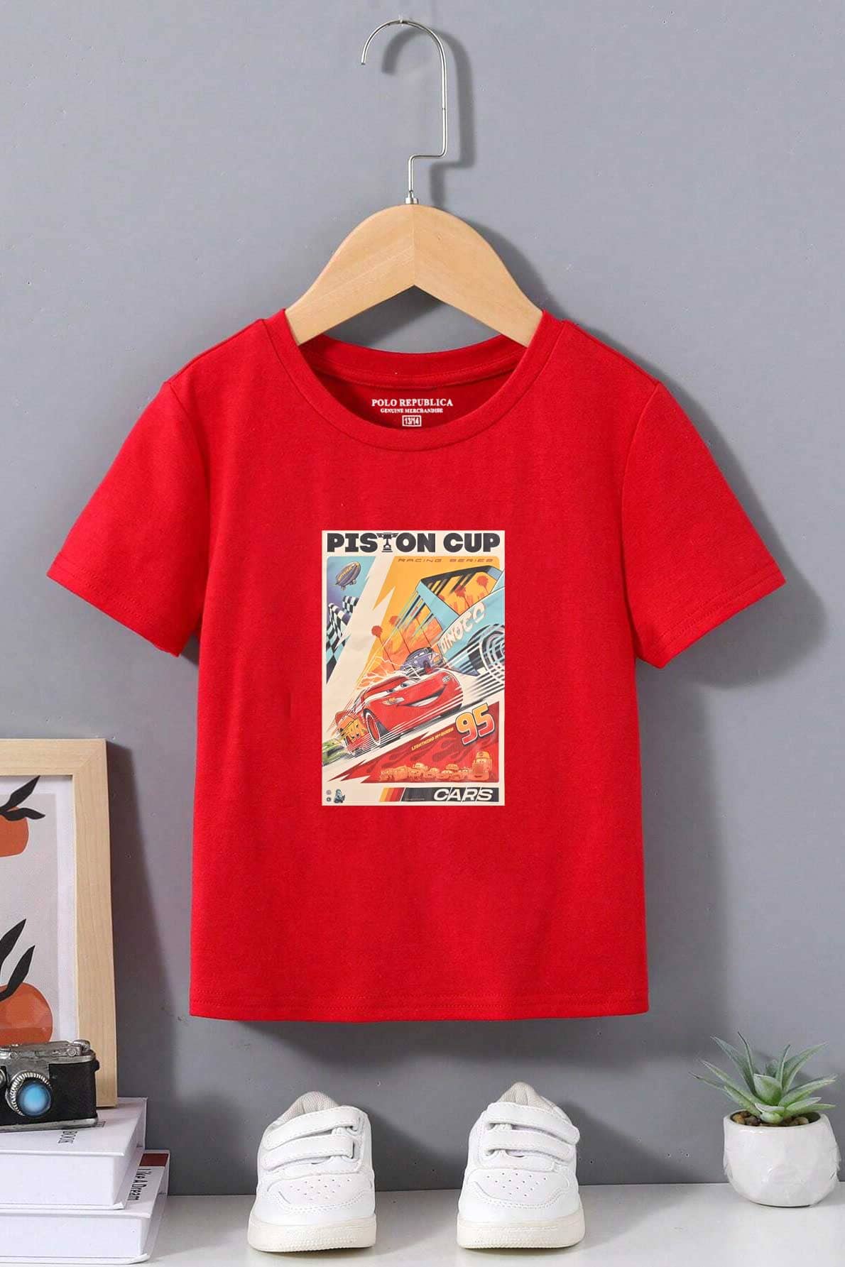 Polo Republica Boy's Piston Cup Printed Tee Shirt