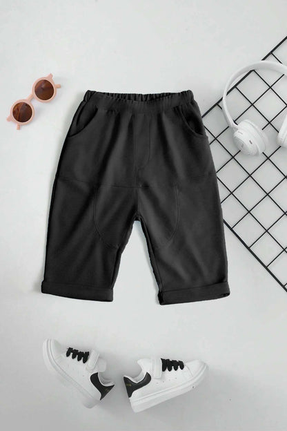 Polo Republica Boy's Folded Bottom Shorts Boy's Shorts Polo Republica Black 2-3 Years 