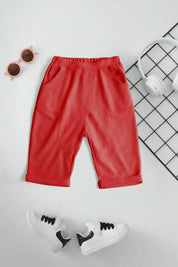 Polo Republica Boy's Folded Bottom Shorts Boy's Shorts Polo Republica Red 2-3 Years 