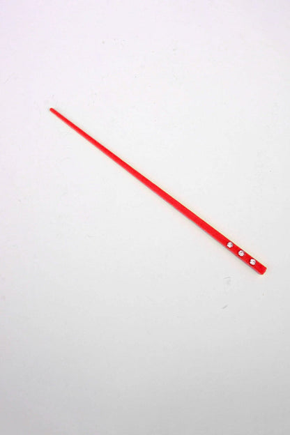 Calgary Women's/Girl's Hair Bun Fancy Pin With Crystal Rhinestone Hair Accessories SRL Red 